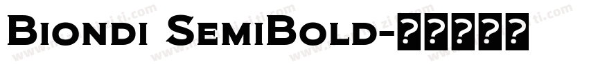 Biondi SemiBold字体转换
